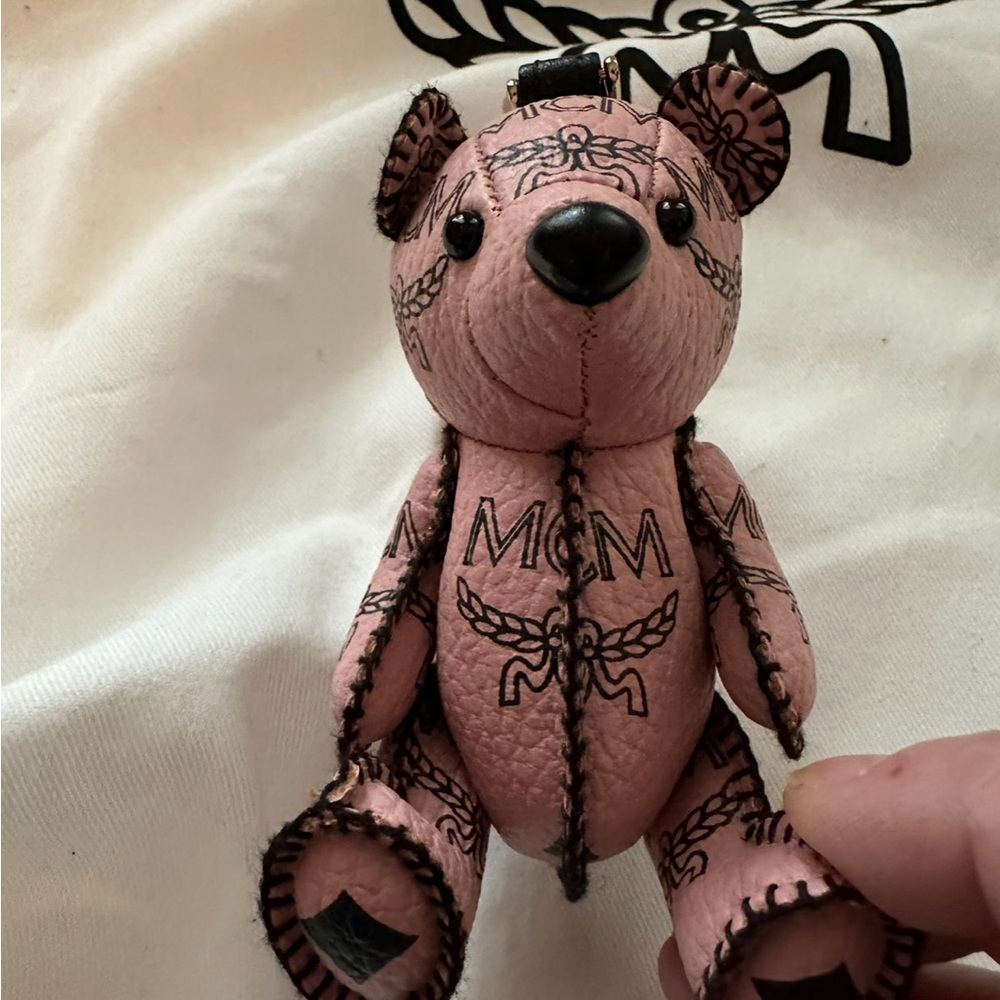 MCM Blush Teddy Bear Charm
